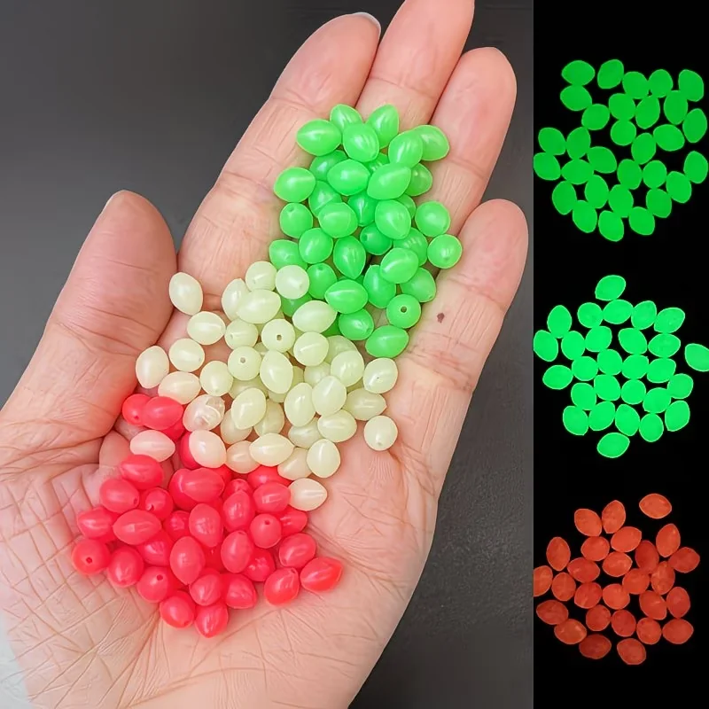 Bait Olive Beads Fluorescent Night Light Plastic Fishing Beads