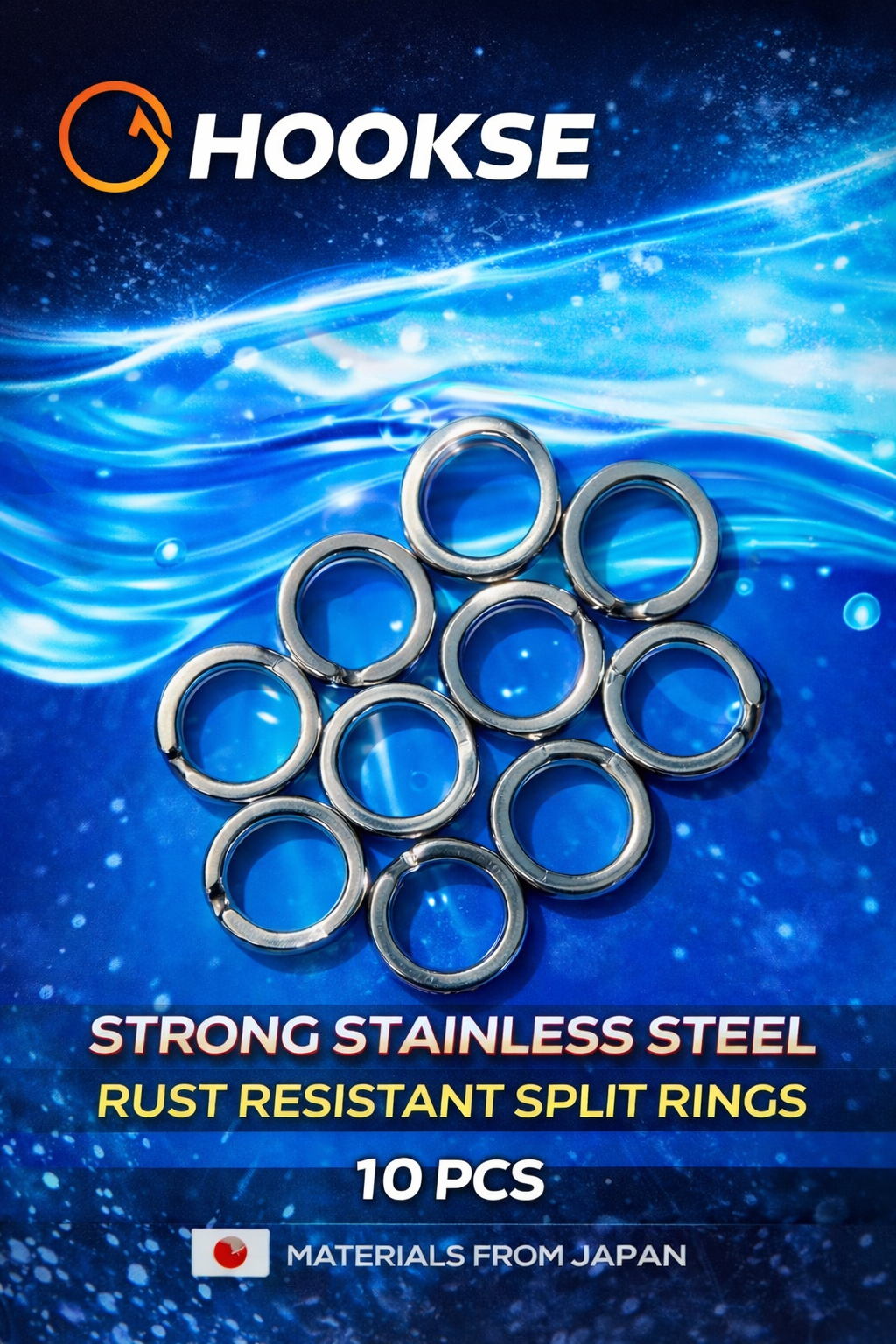 Split ring stainless steel very strong anti-rust  packet 10 pcs